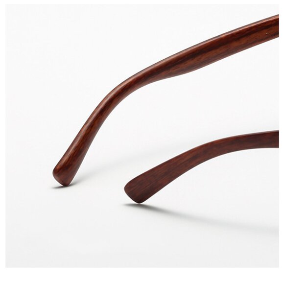 Retro Brown Large Frame Sunglasses Square Wood Grain Glasses Sunglasses main image 11